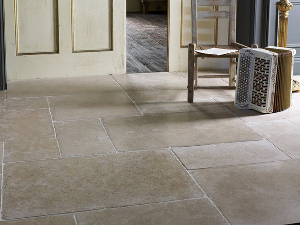 Burgundy Flagstones, Aged natural stone flooring