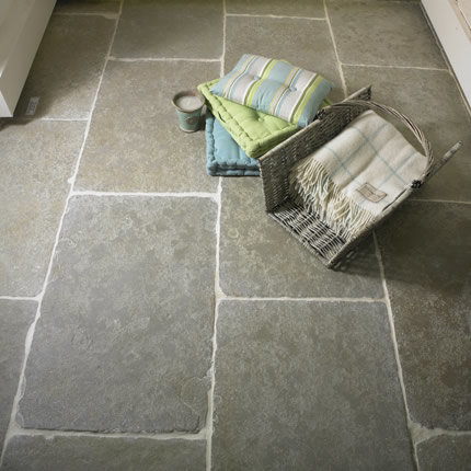 Burgundy Flagstones, Aged natural stone flooring