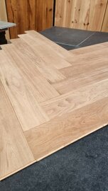 Eiken visgraat vloer, XXL vrijwel selecte sortering!