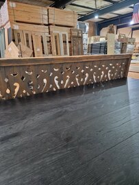 142m2 Eiken vloer geborsteld zwart gelakt!