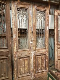 Antieke dubbele deur 118 x 235 cm
