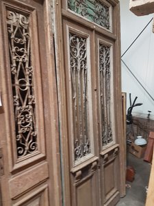Antieke dubbele deur 143 x 320 cm