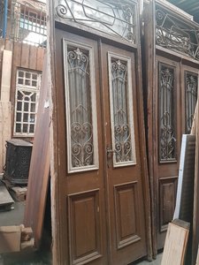 Antieke dubbele deur 118 x 306 cm