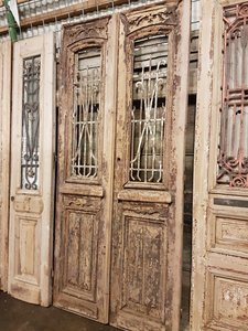 Antieke dubbele deur 110 x 242 cm